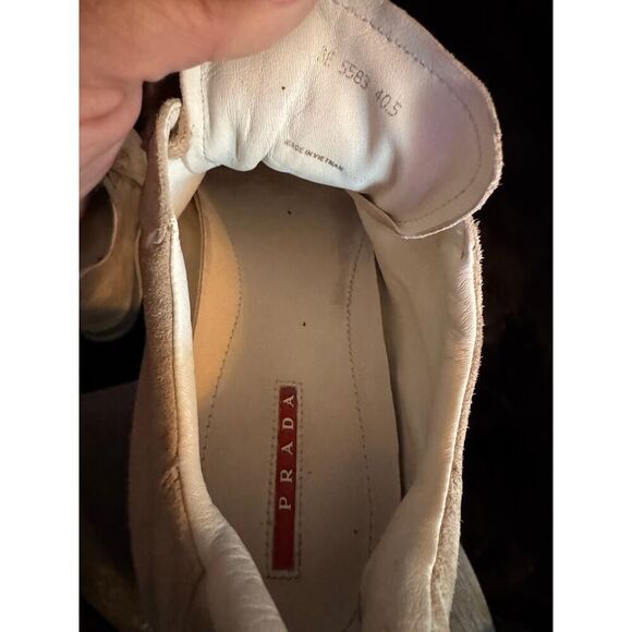 Authentic prada tan suede platform trainers sneakers 40 - Picture 7 of 13